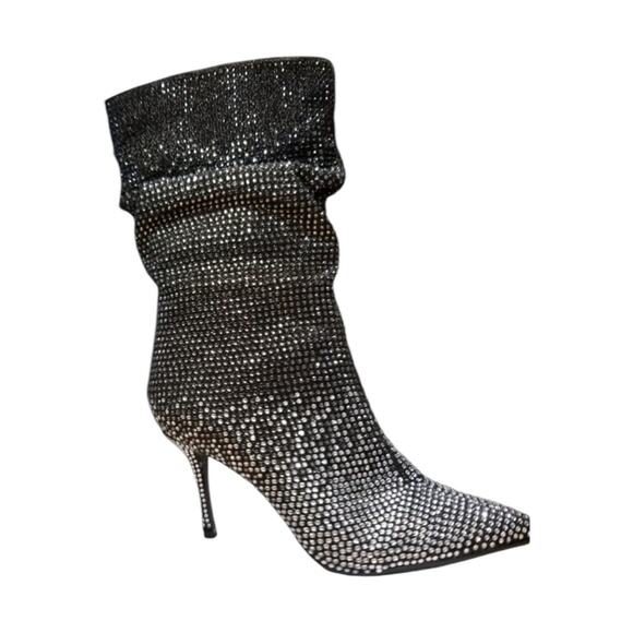 Thalia Sodi Raquell Slouch Pointed-Toe Rhinestone Embellished  Boots NEW 6.5 - Picture 7 of 10